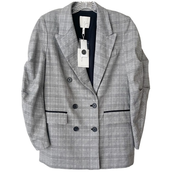 Joie Jackets & Blazers - JOIE Tomika Boxy Double-Breasted Plaid Jacket